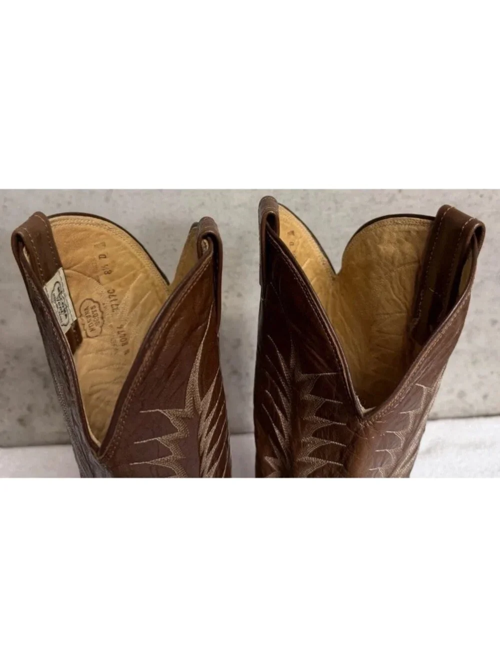 Vintage Nocona 2717C Natural Python Snakeskin Cowboy Boots Men’s 8.5 D USA